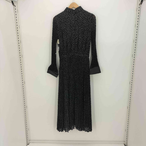 エンポリオアルマーニ EMPORIO ARMANI 22AW ロングドレス デボレベルベット製 プリーツスカート アニマルプリント レディース EUR:38