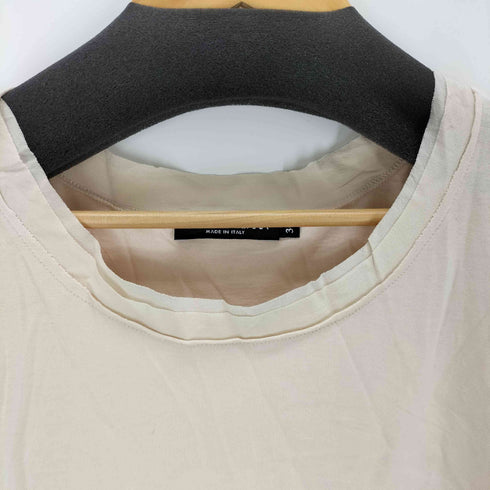 ドルチェアンドガッバーナ DOLCE&GABBANA コットンシルク クルーネックTシャツ レディース 36