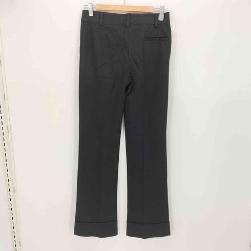 エンポリオアルマーニ EMPORIO ARMANI イタリア製 裾ダブル ノータック ウール スラックス レディース EUR:38