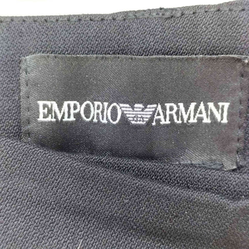 エンポリオアルマーニ EMPORIO ARMANI イタリア製 裾ダブル ノータック ウール スラックス レディース EUR:38
