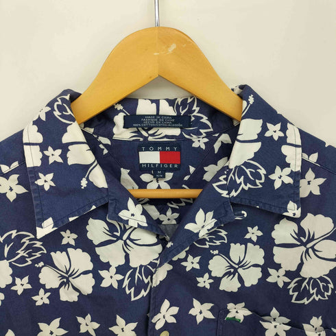 トミーヒルフィガー TOMMY HILFIGER ハイビスカス オープンカラー アロハシャツ ボックスシルエット メンズ import:M
