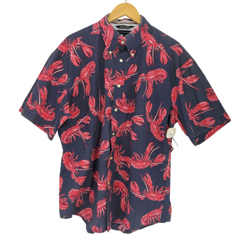 トミーヒルフィガー TOMMY HILFIGER ロブスター柄 S/S BDシャツ メンズ import:XL