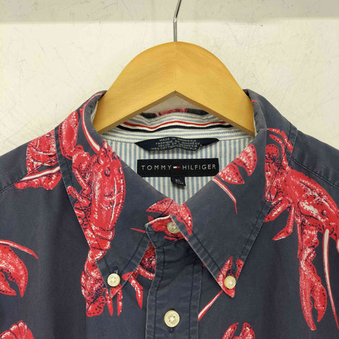 トミーヒルフィガー TOMMY HILFIGER ロブスター柄 S/S BDシャツ メンズ import:XL