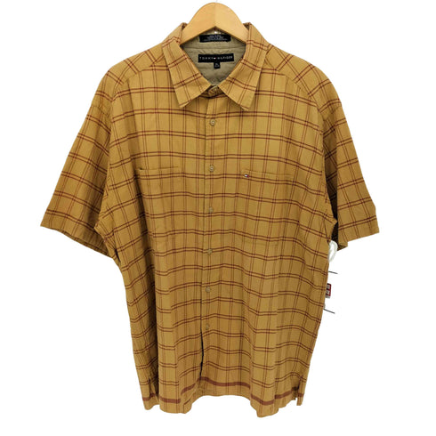 トミーヒルフィガー TOMMY HILFIGER チェック レギュラーカラーシャツ S/S メンズ import:XL