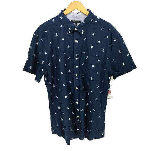 トミーヒルフィガー TOMMY HILFIGER 総柄 S/S レギュラーカラーシャツ メンズ import:XL
