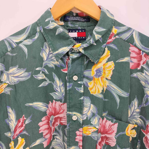 トミーヒルフィガー TOMMY HILFIGER レーヨン アロハシャツ メンズ import:S