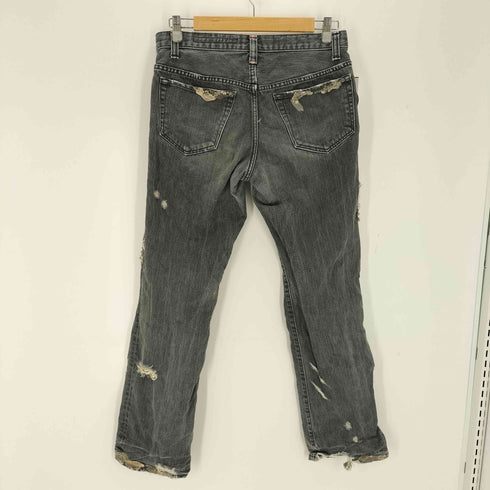 アイエススナオクワハラ I.S. sunao kuwahara レースダメージ加工 デニムパンツ メンズ L