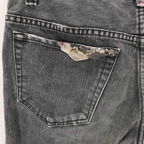 アイエススナオクワハラ I.S. sunao kuwahara レースダメージ加工 デニムパンツ メンズ L