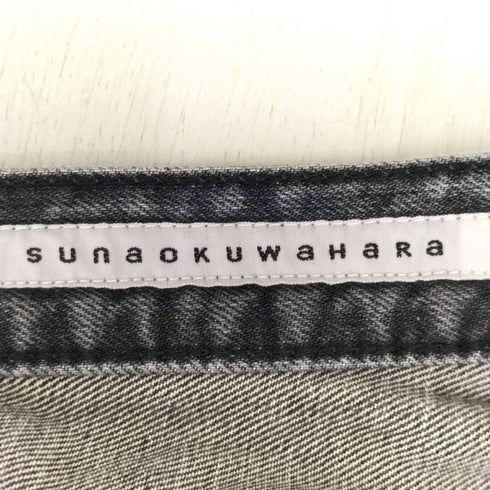 アイエススナオクワハラ I.S. sunao kuwahara レースダメージ加工 デニムパンツ メンズ L