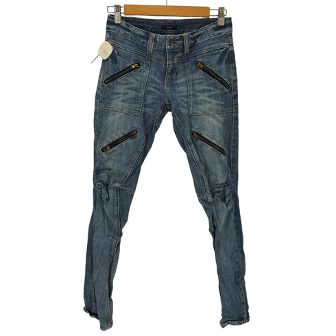 オズモーシス OSMOSIS ジップスキニーデニムパンツ レディース 3