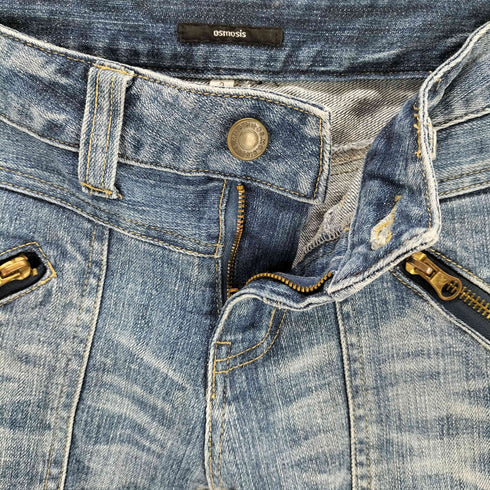 オズモーシス OSMOSIS ジップスキニーデニムパンツ レディース 3