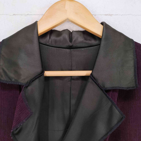 JEANCORONNA サテンレイヤード コーデュロイダブルコート MADE IN FRANCE import メンズ M