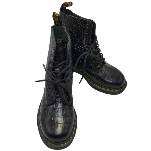 ドクターマーチン Dr.Martens PASCAL CROC クロコ型押し 8ホール レザーブーツ レディース UK:3