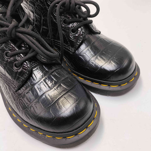 ドクターマーチン Dr.Martens PASCAL CROC クロコ型押し 8ホール レザーブーツ レディース UK:3