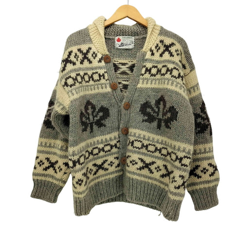 COLONIST 総柄 カウチン ニット ジャケット PURE WOOL メンズ import:M