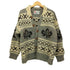 COLONIST 総柄 カウチン ニット ジャケット PURE WOOL メンズ import:M