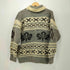 COLONIST 総柄 カウチン ニット ジャケット PURE WOOL メンズ import:M