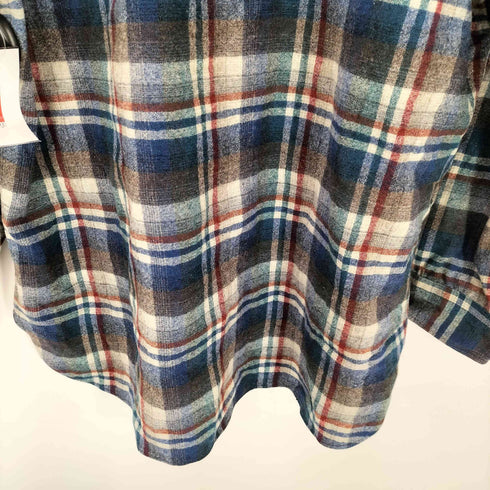 ペンドルトン PENDLETON USA製 70S VIRGIN WOOL バージン ウール チェック フランネル シャツ メンズ import:XL
