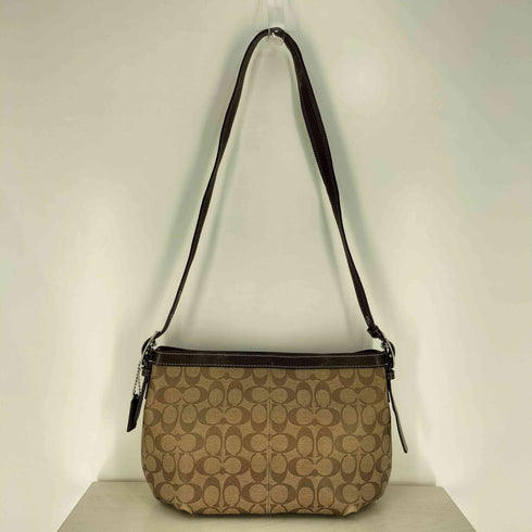 コーチ COACH シグネチャーロゴ レザーベルト ショルダーバッグ レディース