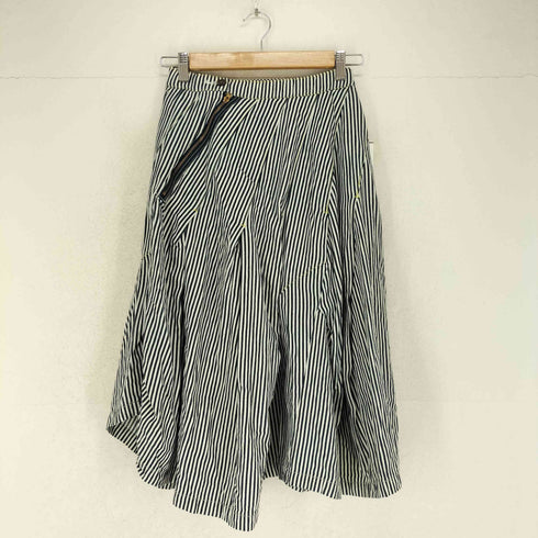メルシーボークー mercibeaucoup アシンメトリーデザインストライプスカート レディース 1