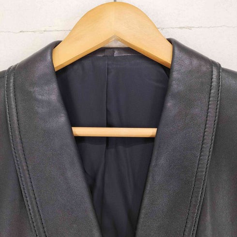 ラムレザーダブルチェスターコート LAMB LEATHER MADE IN JAPAN メンズ