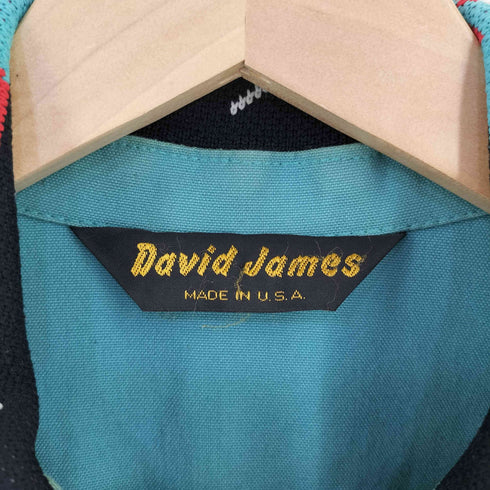 David James USA製 ネイティブ柄 切替 スナップボタン コート メンズ