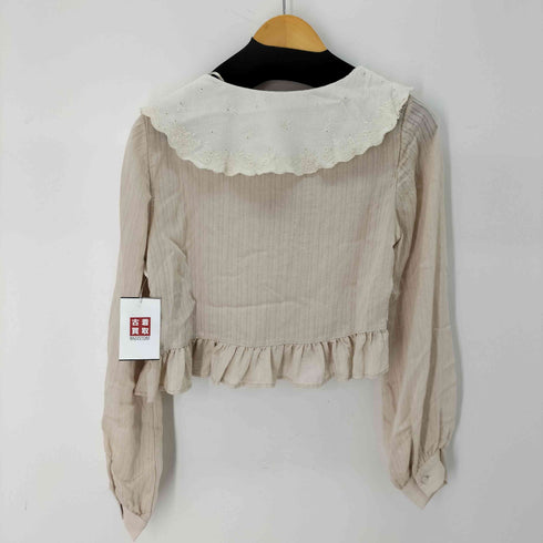 ザラ ZARA レース襟 クロップド ブラウス レディース import:S