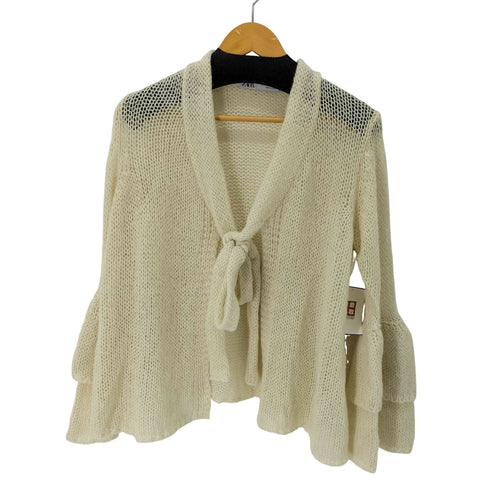 ザラ ZARA フレアスリーブ メッシュニット カーディガン レディース import:S