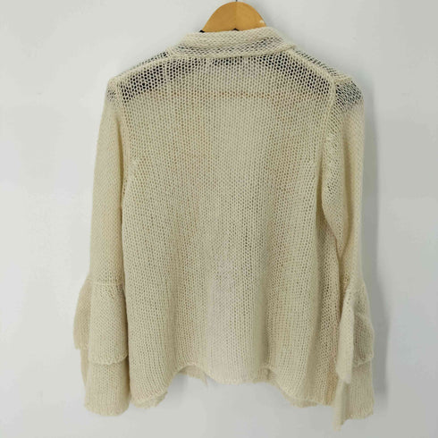 ザラ ZARA フレアスリーブ メッシュニット カーディガン レディース import:S