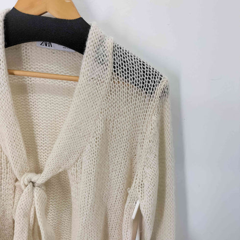 ザラ ZARA フレアスリーブ メッシュニット カーディガン レディース import:S