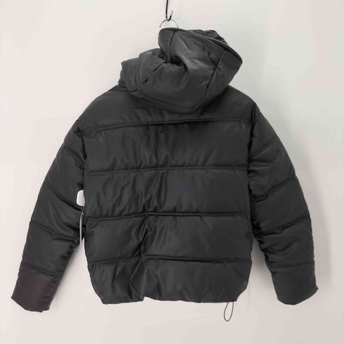 ザラ ZARA ウインドプロテクション フェイクレザー クロップドパフアノラック レディース import:S
