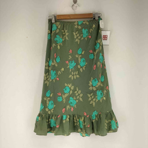 ローラアシュレイ LAURA ASHLEY 花柄 シルクスカート レディース