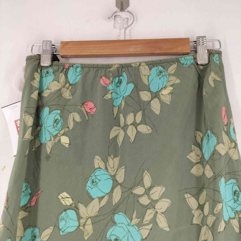 ローラアシュレイ LAURA ASHLEY 花柄 シルクスカート レディース