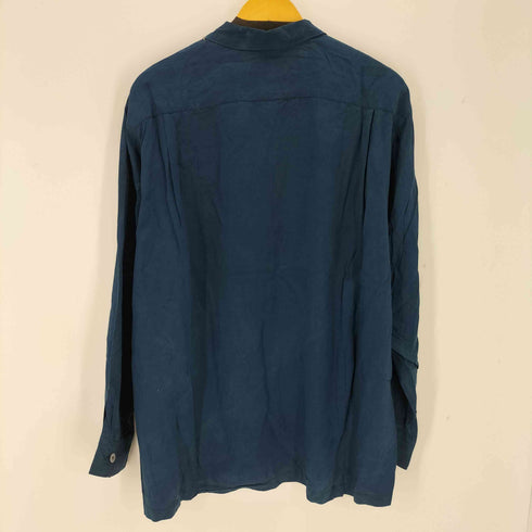 コムデギャルソンオム COMME des GARCONS HOMME 90s 田中オム レーヨン100% オープンカラーシャツ エンブレム メンズ