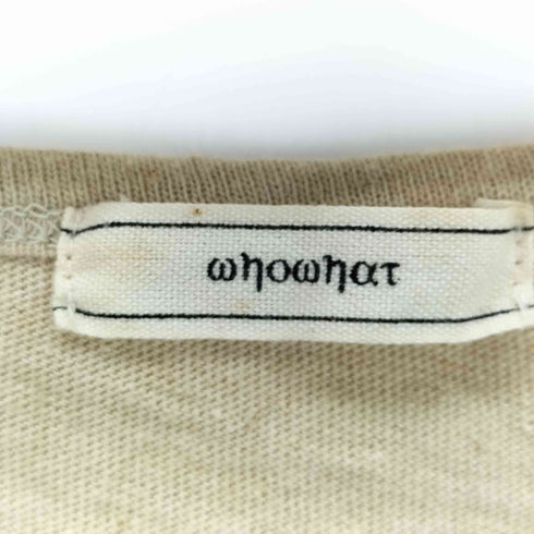 フーワット WhoWhat 2WAYルーズネック S/S Tシャツ メンズ JPN:M