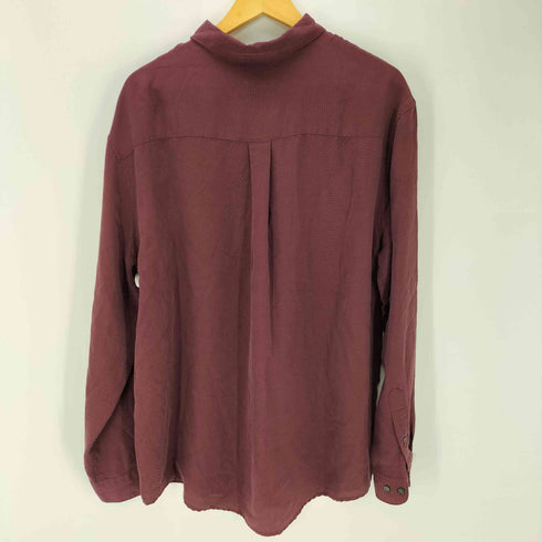 BREAKWATER ブリックウォーター 90-00S レーヨン ポリ レギュラーカラー チェック シャツ メンズ import:L