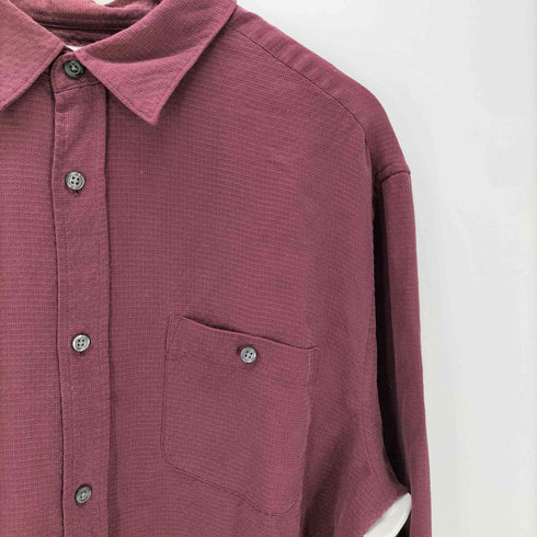 BREAKWATER ブリックウォーター 90-00S レーヨン ポリ レギュラーカラー チェック シャツ メンズ import:L