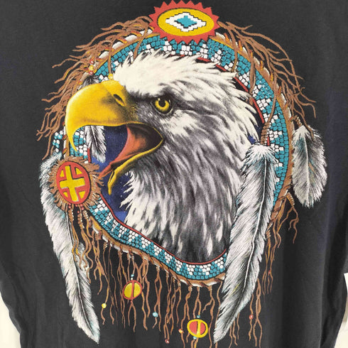 USA製 BANDIT BRANDボディ イーグルインディアンプリント シングルステッチ S/S クルーネック Tシャツ メンズ import:XS