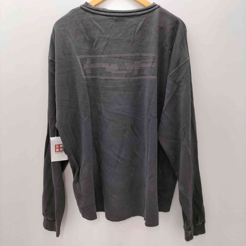 ハフ HUF 特殊加工 ヘンリーネック サーマル L/S Tシャツ カットソー メンズ import:XL
