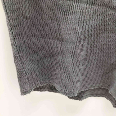 ハフ HUF 特殊加工 ヘンリーネック サーマル L/S Tシャツ カットソー メンズ import:XL