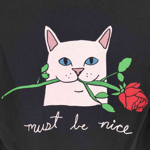 リップンディプ RIPNDIP Lord Nermal ロードナーマル キャラクター 薔薇 バック プリント L/S カットソー ロンT メンズ import:S