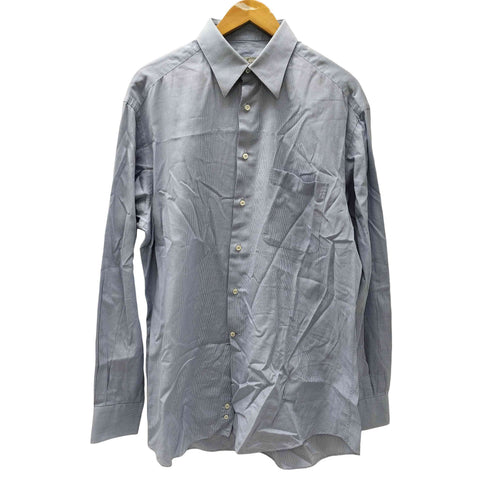 エルメネジルドゼニア Ermenegildo Zegna 千鳥格子 チェック ワイドカラー ドレス シャツ メンズ 41/16