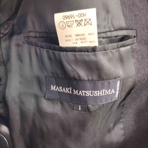 マサキマツシマ MASAKI MATSUSHIMA イタリア製 ウール チェスターコート メンズ JPN:1