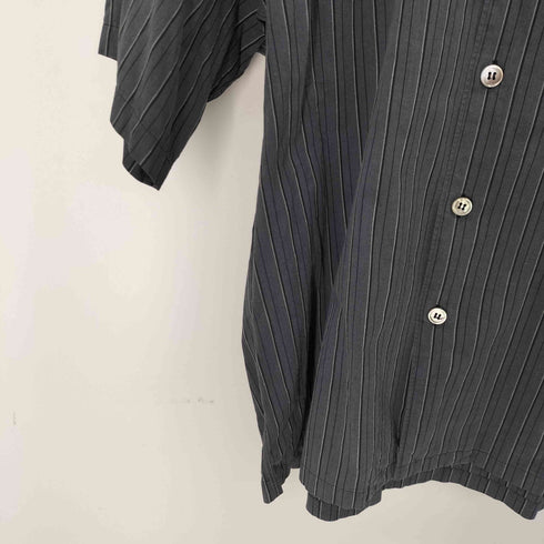 コムデギャルソンオム COMME des GARCONS HOMME 90s 田中オム 襟切替 ストライプ 半袖シャツ メンズ