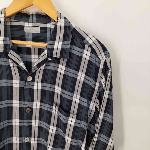 コムデギャルソンオム COMME des GARCONS HOMME 90s チェック柄 レーヨン オープンカラー 開襟半袖シャツ メンズ