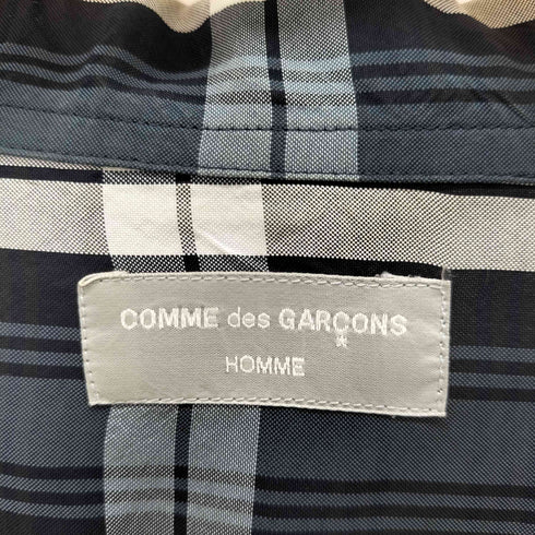 コムデギャルソンオム COMME des GARCONS HOMME 90s チェック柄 レーヨン オープンカラー 開襟半袖シャツ メンズ