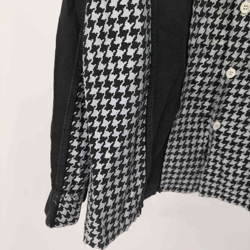 コムデギャルソンオム COMME des GARCONS HOMME 千鳥格子プリント 切り替え オープンカラーシャツ メンズ