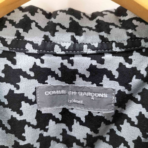 コムデギャルソンオム COMME des GARCONS HOMME 千鳥格子プリント 切り替え オープンカラーシャツ メンズ