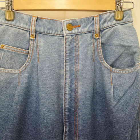 メルシーボークー mercibeaucoup ストレッチ グラデーション サルエルデニムパンツ レディース JPN:0
