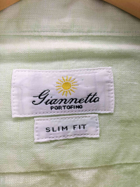 ジャンネット giannetto MADE IN ITALY リネン100 L/Sシャツ SLIM FIT メンズ 18/45